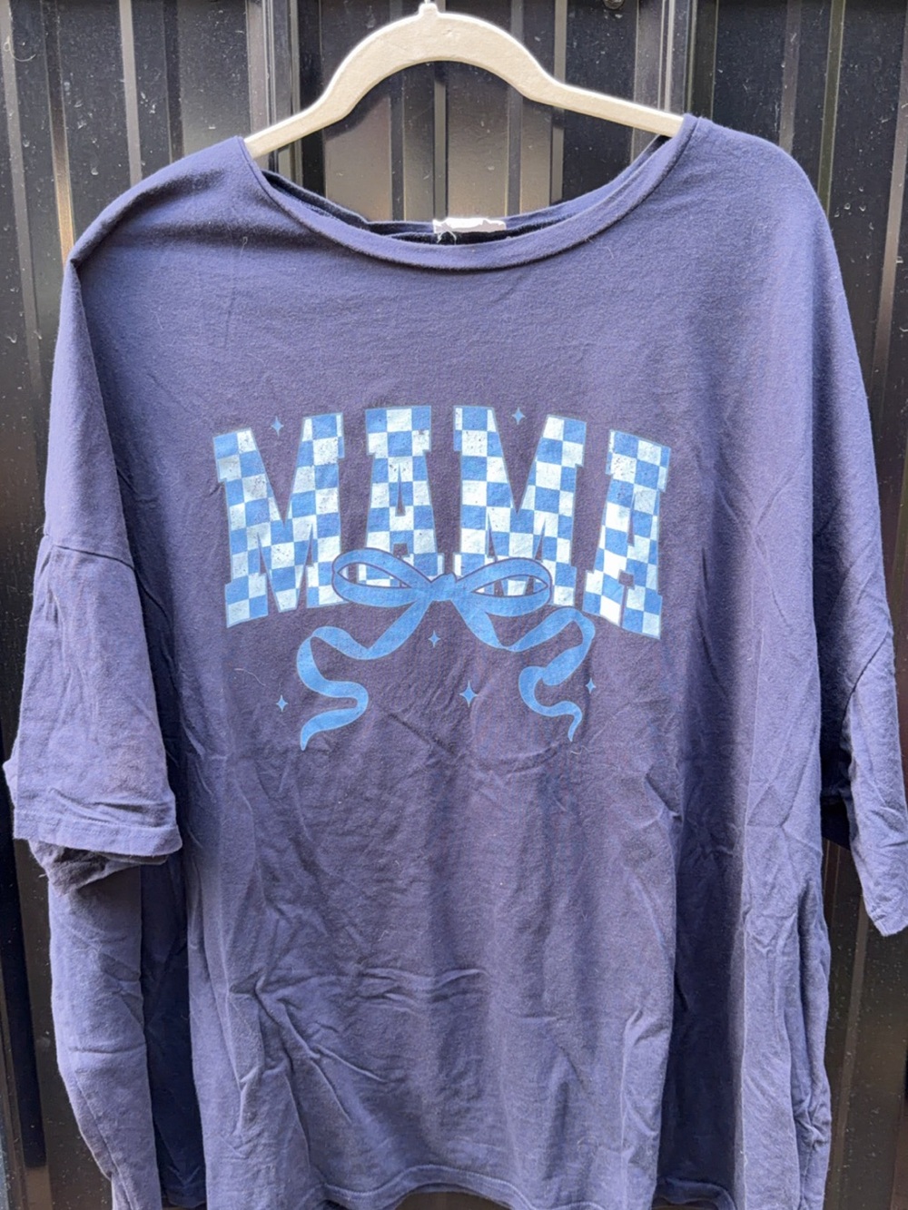 Navy Blue Graphic Kids Long Sleeve Top